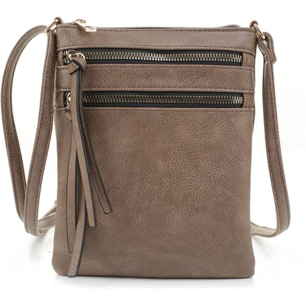Womens Crossbody Purse Bag Shoulder Bag Multi Pocket Zipper Purse